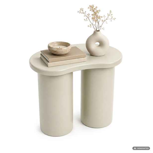 Ak furniture Konferenční stolek Cube 41 cm krémový