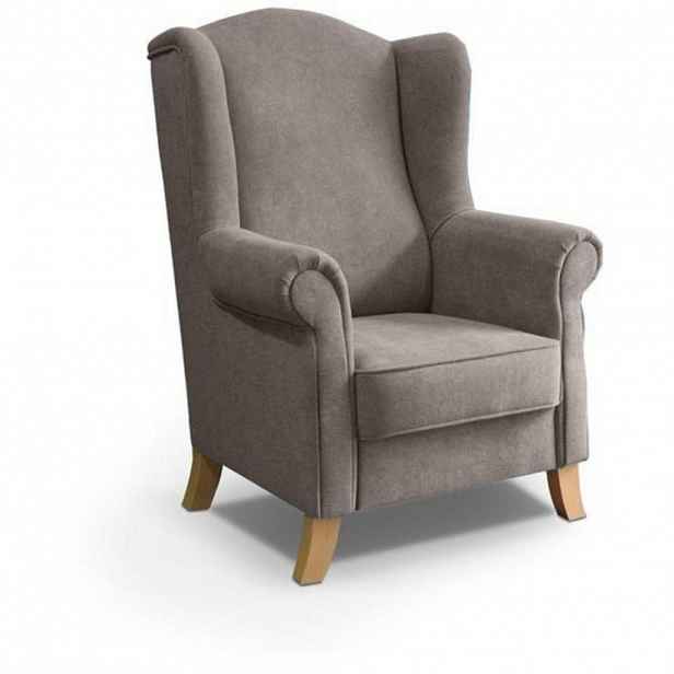Beautysofa KŘESLO UŠÁK Leonardo světle hnědé