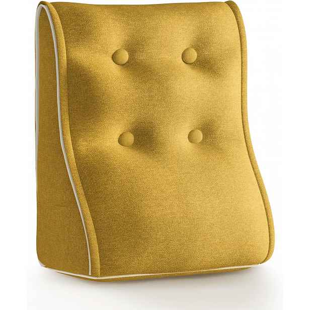 Modulární Polštář Ergonomická opěrka hlavy pro postel Opěradlo Žlutá 50x55 cm