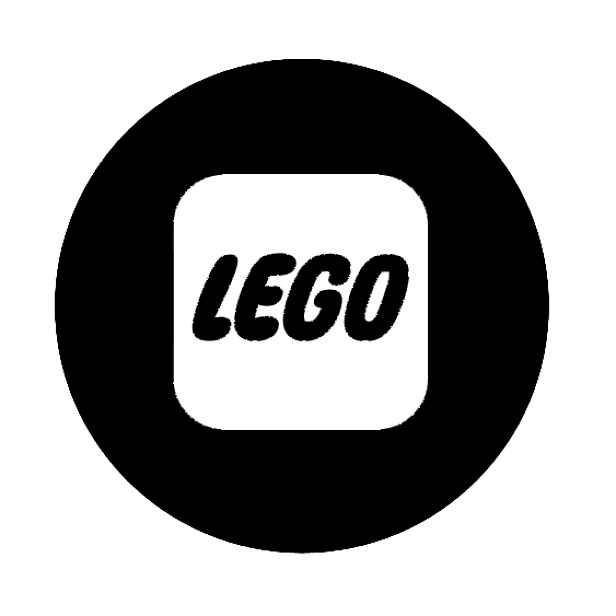 Označto Štítek, nálepka do dětského pokoje - Lego, Duplo Barva písma: Bílé na černém