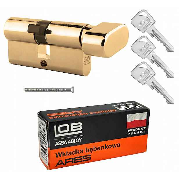 vložka Lob Ares G35/50 s knoflíkem mosaz