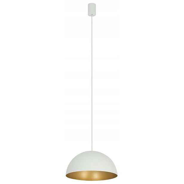 Závěsná lampa Hemisphere S Bílá Zlatá Kovová Stínidlo 1xGX53 33cm Stropní