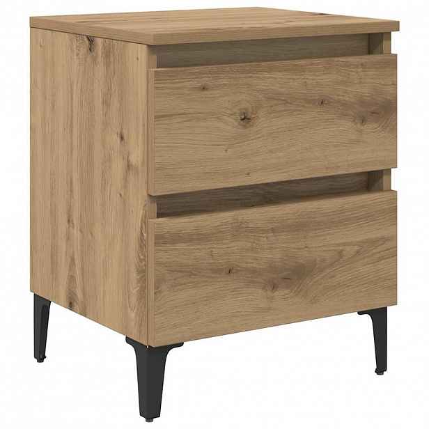 vidaXL Noční skříňka Artisanový dub 40 x 35 x 50 cm Kompozitní dřevo