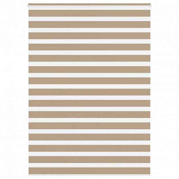 vidaXL Zebra roleta pískově hnědá šířka látky 155,9 cm polyester