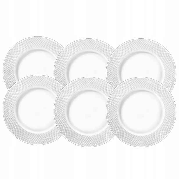 Dezertní talířek na dort malý Bílý porcelán 6KUSŮ 15 cm Wilmax