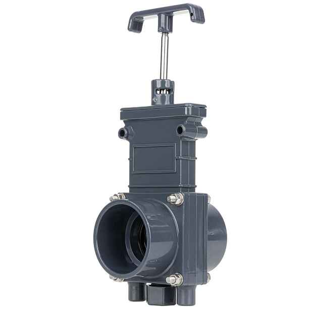 Happet bránový ventil o průměru 63 mm s uzávěrem pro Bioklar