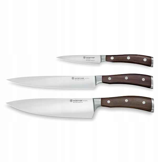 Sada Ikon šéfkuchařský Nůž 20 cm, kuchyňský nůž 20 cm a nůž zeleniny 9 cm Wüsthof