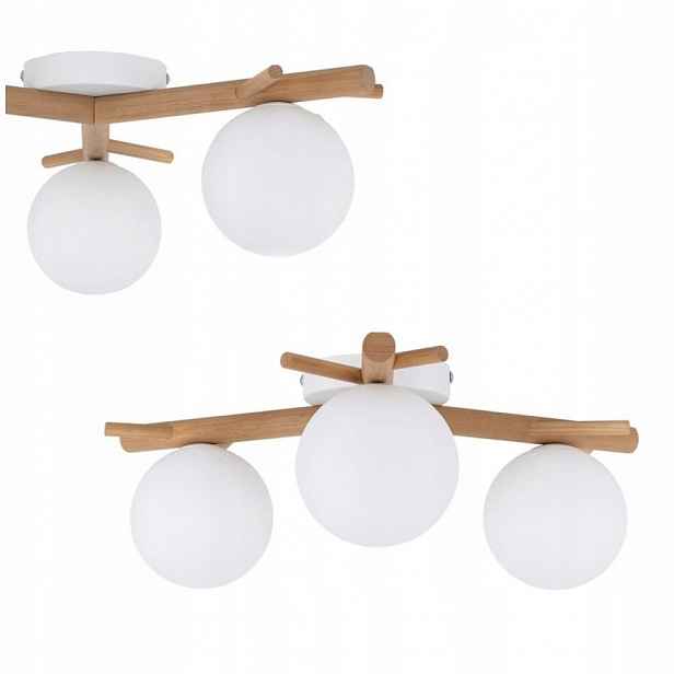 Stropní lampa Stropní Svítidlo Bílá Sheron 3xG9 Dřevo Kov nad stůl Tk Lighting