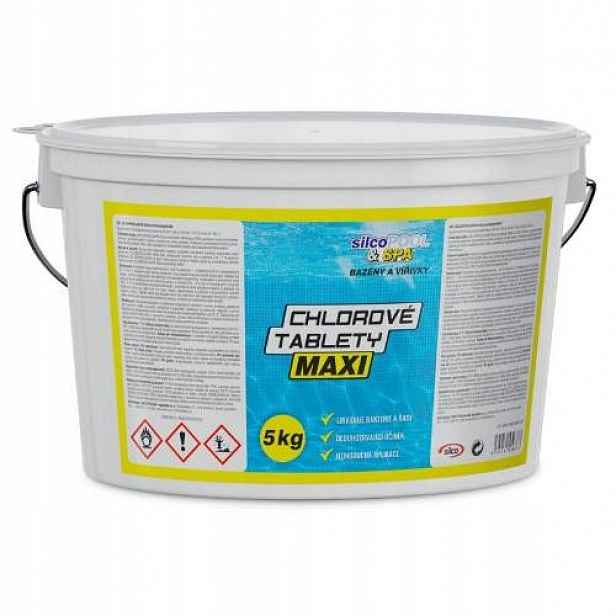 Chemie bazénová, Chlorové tablety Maxi, 5 kg, Silco