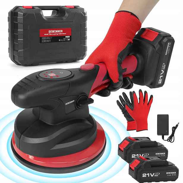 Přísavka Pro Pokládku Desek Vibrátor Pro Vyrovnávání 2xAKU 21V