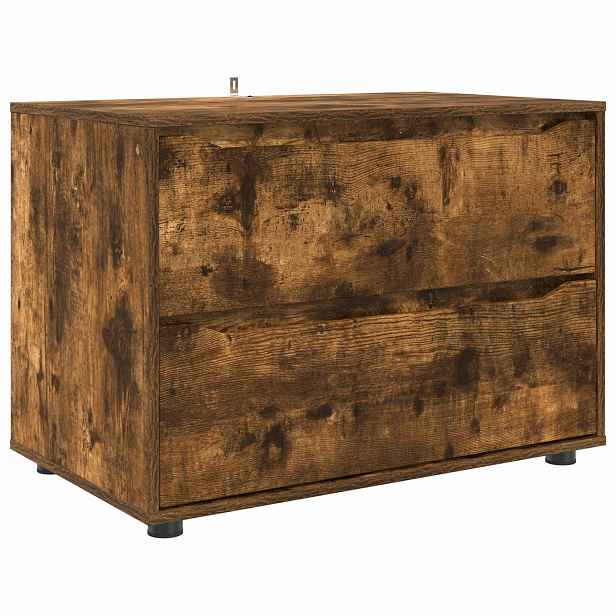 vidaXL Úložná skříňka 80 x 48 x 57 cm Kompozitní dřevo Kouřový dub