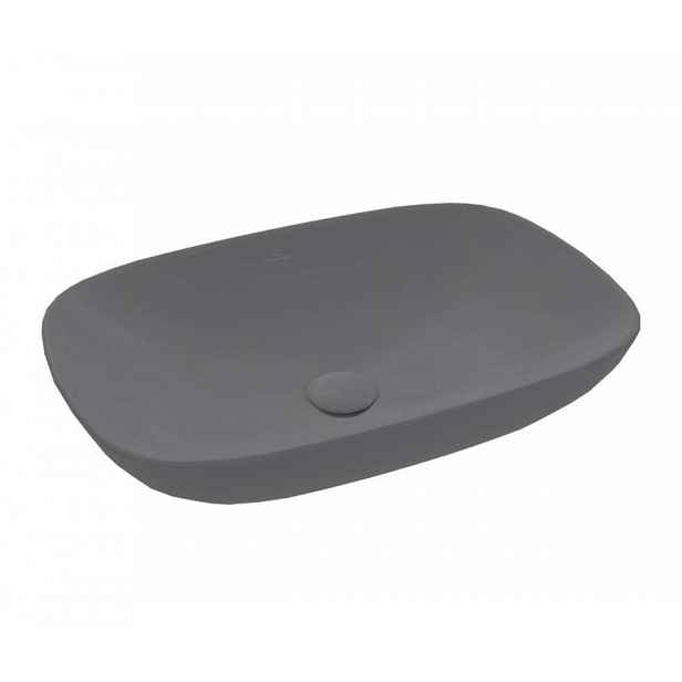 Villeroy & Boch Loop&Friends - Umyvadlo na desku, 62x42 cm, bez přepadu, CeramicPlus, Graphite 4A5001i4