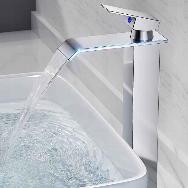Vodopádová umyvadlová baterie chromovaná s hadicí 60 cm
