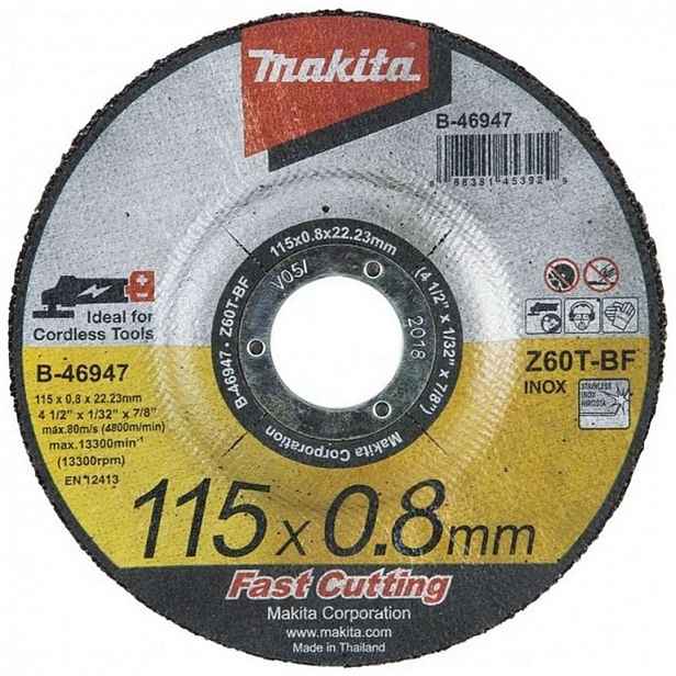 Makita - Řezný kotouč na nerezovou ocel 115x22,2 mm B-46947