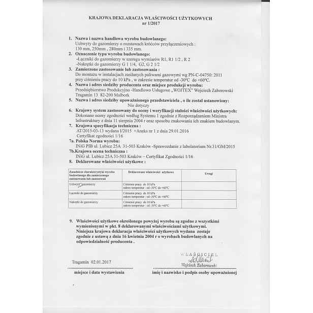 Monokonektor G4/G6 Ś/c s vertikálním závitem 5/4"