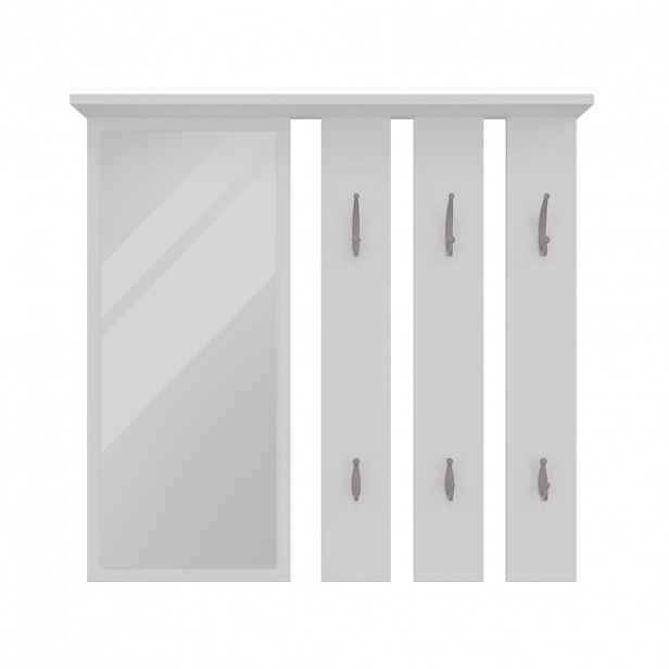 RAUMHIRSCH FURNITURE NÁSTĚNNÁ VĚŠÁKOVÁ SKŘÍŇ Bílá 85/82/15