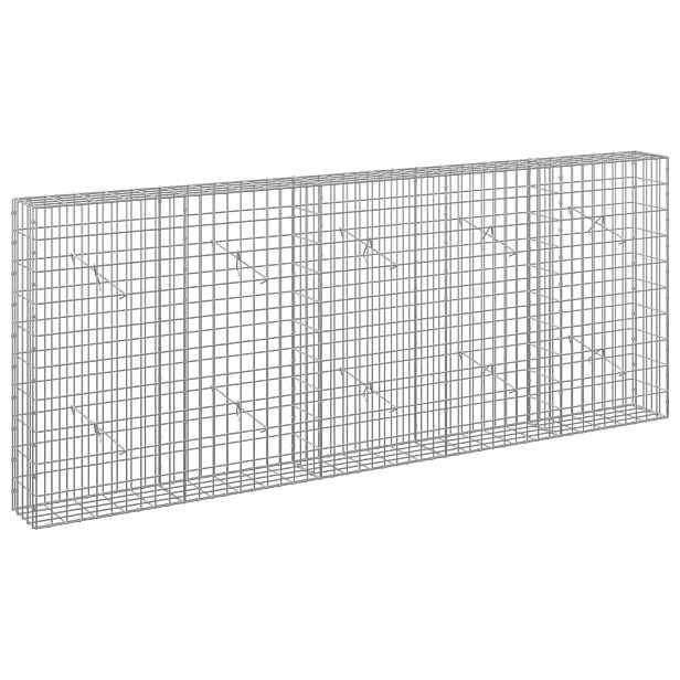 vidaXL Gabion s drátem 3,5 mm a síťkou 5x10 cm 250x20x100 cm