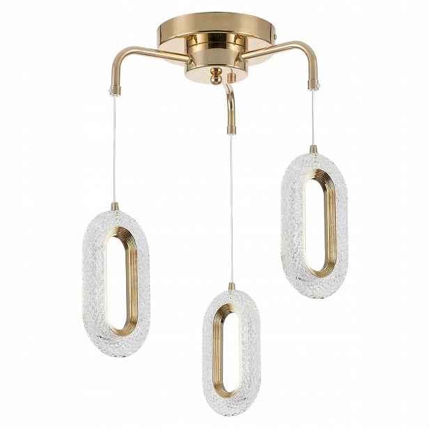 Závěsná Led lampa Zlatá Moderní Glamour 3 body Toolight
