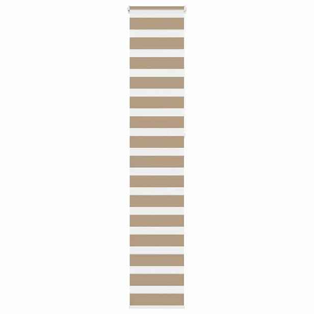 vidaXL Zebra roleta pískově hnědá šířka látky 40,9 cm polyester