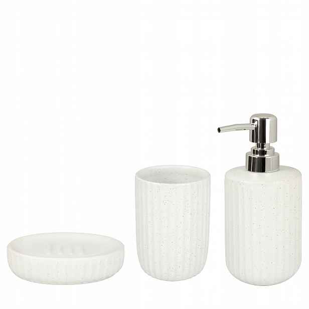 Bílý Nakarpain elegantní koupelnový set Luxusní Jemný