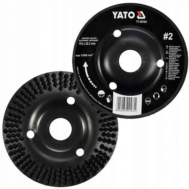 Šikmý kotouč 115 mm Č.2 na dřevo Yato YT-59164