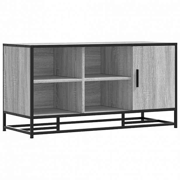 vidaXL Lavice s botníkem šedá sonoma 100x40x53,5 cm kompozit a kovu