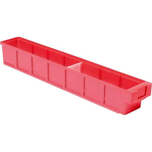 Zásobník na drobné součástky Vkb, 600x93x83 mm, červený La-ka-pe 16 kusů