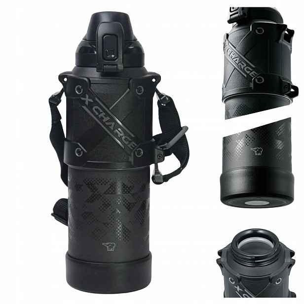 Sportovní láhev Černá Lahev Na Pití Chladící termoska 1L 1000 ml Zojirushi SD-HB10