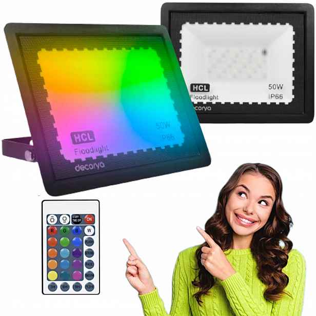 Vícebarevný Rgb Led reflektor 50W s dálkovým ovládáním Osvětlení fasádní zahrady