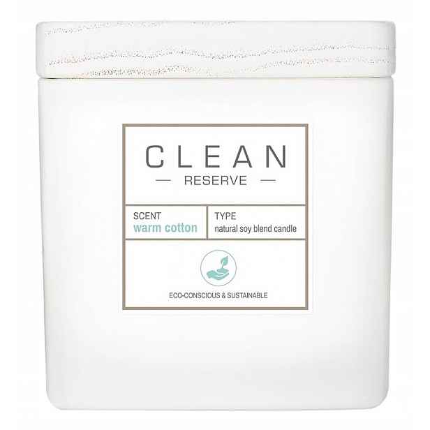 Clean Reserve warm cotton sójová vonná svíčka 227 g