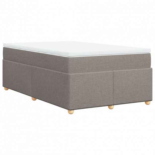vidaXL Box spring postel s matrací taupe 120x190 cm textil