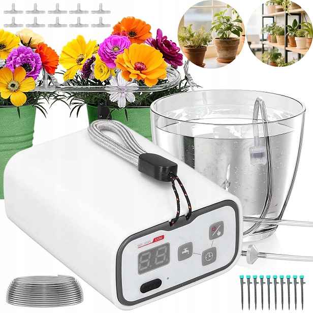 Automatický Zavlažovací Systém Rovnoměrné Zavlažování 1800 Mah 3,7 V Bílý