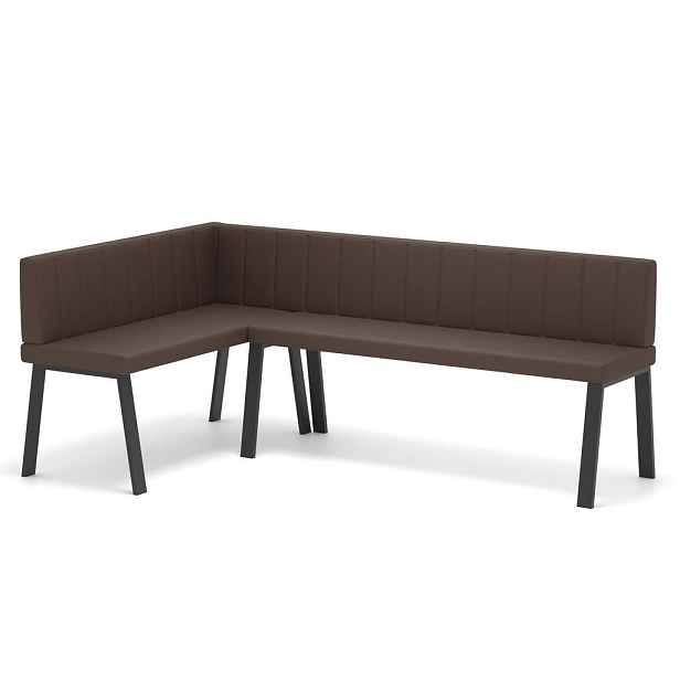 Idohome ROHOVÁ LAVICE MONO Y levá ekokůže prošívaná, 142/196 cm, hnědá
