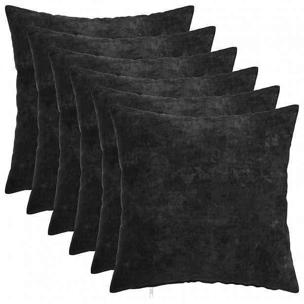 vidaXL Povlak na polštář 6 ks HEERLEN Antracitová 30 x 30 cm