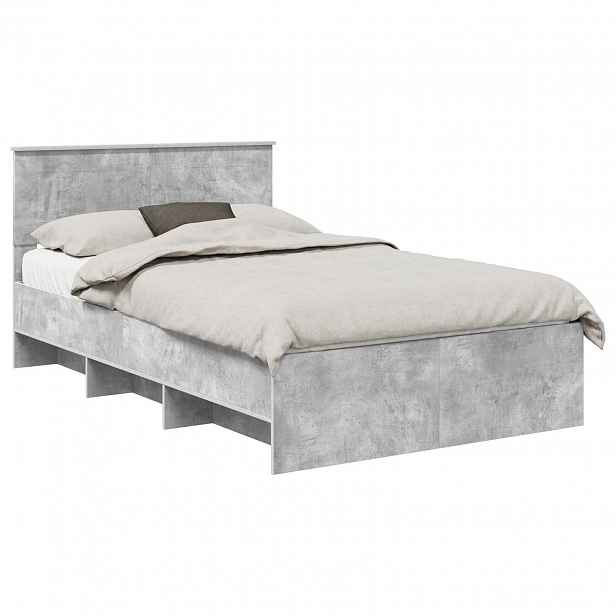 vidaXL Rám postele Betonově šedá 120 x 190 cm Kompozitní dřevo