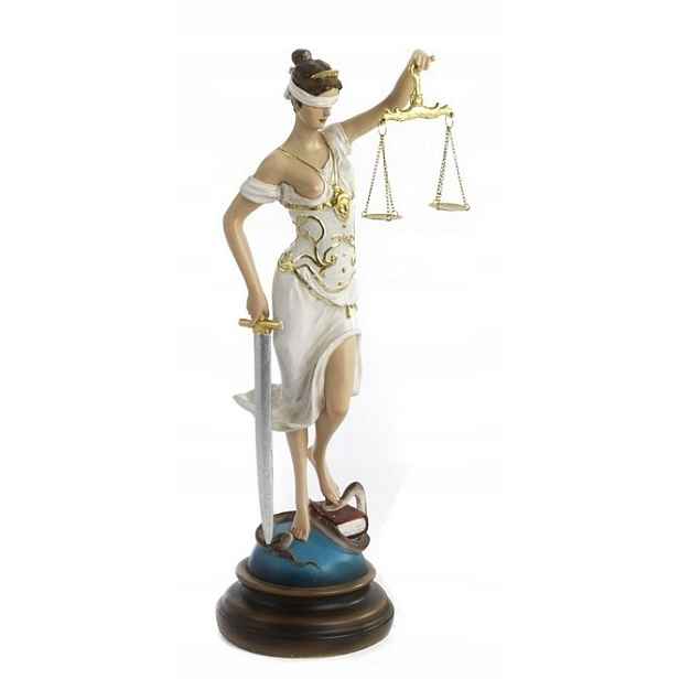 Figurka Temida *Bohyně spravedlnosti* 38 Cm vysoká – Dárek Pro Právníka
