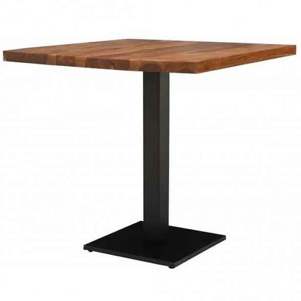Jídelní stůl s kovovými nohami 80x80 cm z masivu palisandr TP-80