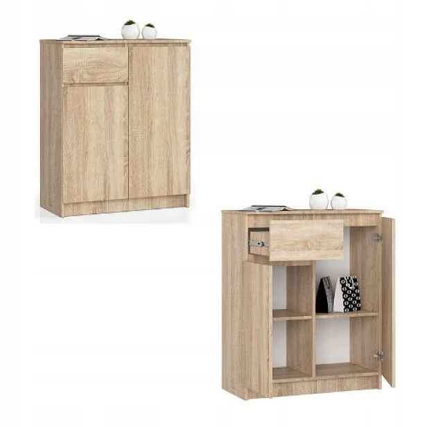 Komoda skříňka K80 2D 1SZ dub sonoma Akd