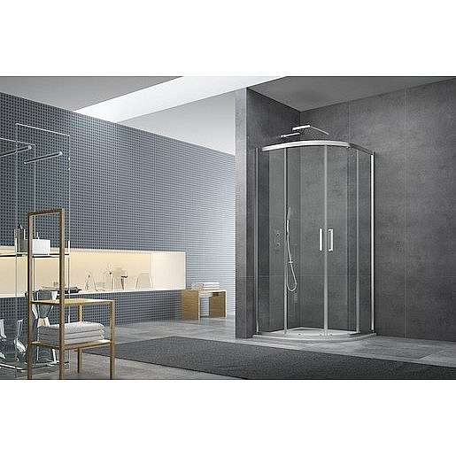 Sprchový kout čtvrtkruh 80x80x190 cm Siko TEX chrom lesklý SIKOTEXS80CRT