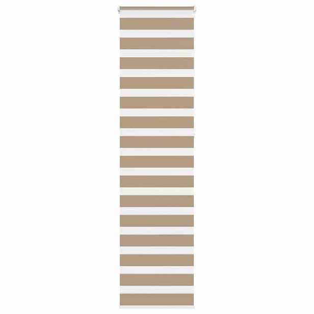 vidaXL Zebra roleta pískově hnědá šířka látky 60,9 cm polyester