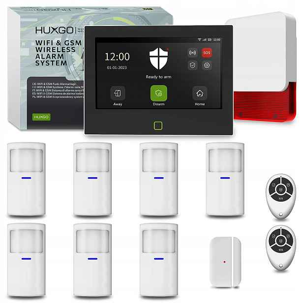 Bezdrátový alarm WiFi Gsm 4G s Tuya, Huxgo HXA700 4G venkovní siréna
