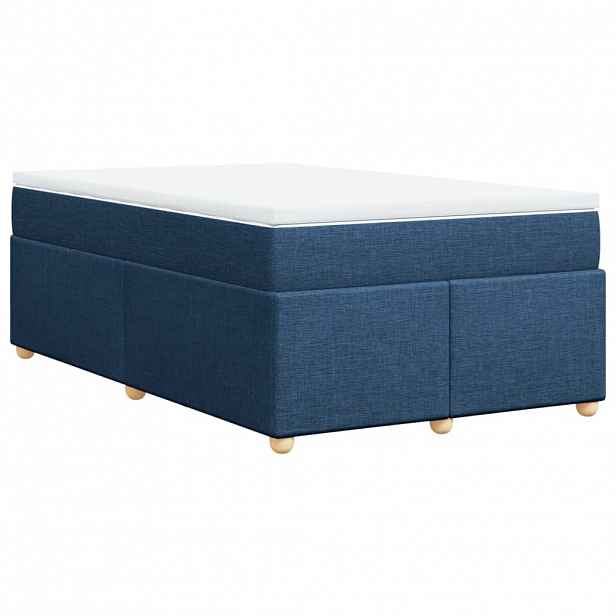 vidaXL Box spring postel s matrací černá 120x190 cm textil