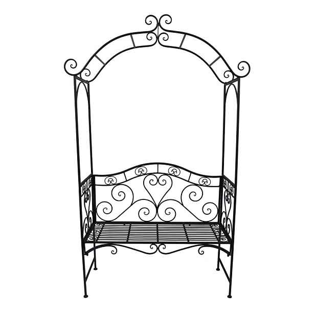 Černá kovová zahradní lavice Colima – Garden Pleasure