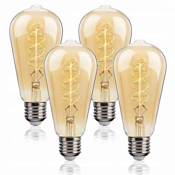 Led žárovka Flsnt Edison ST58 jantarová 4W tenký filament 2200K