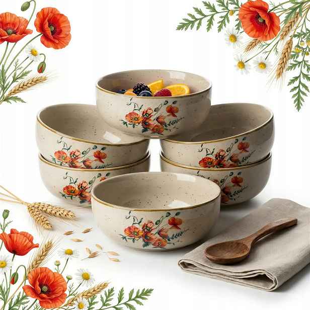 Miska Set 6 ks Misek Na Polévku 500 ml Salátové Vývary Desrerové 16 cm