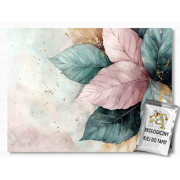 Vliesová fototapeta Pastelové barevné listy Boho Glamour 416x290 130g