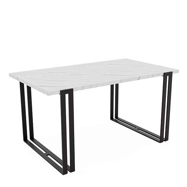 Idohome JÍDELNÍ STŮL HOLTE 120 cm rozkládací z MDF, černý / Bianco