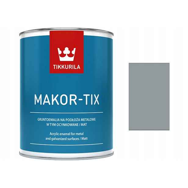 Makortix barva na střechu, pozink 1L grafit Tikkurila