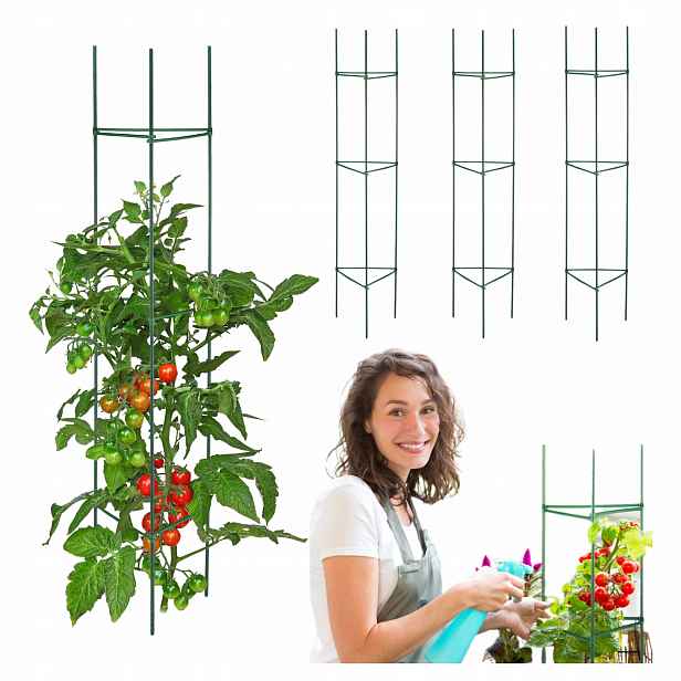 Pergola zahradní podpěra pro rostliny a popínavé rostliny obelisk 4 ks 150 cm zelená