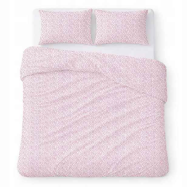 Povlečení bavlněné 200x220 bílé s červenými květy, klasické Cotton Home